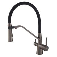 Смеситель для кухни Mixxus Premium Magnet 021 GRAPHITE REFL.BLACK (MI6975)