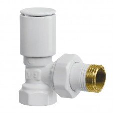 Кран для полотенцесушителя угловой Koer KR.531-2.White - 1/2" (KR4713) Кран для полотенцесушителя угловой Koer KR.531-2.White - 1/2" (KR4713)