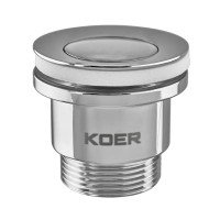 Донный клапан для раковины универсальный (с/без перелива) Koer PW-02-01 автоматический (Click-Clack Донный клапан для раковины универсальный (с/без перелива) Koer PW-02-01 автоматический (Click-Clack
