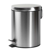 Мусорное ведро круглое Zerix Solo-TC0105 SS Color 5 л цвет нержавейка (ZX5897)