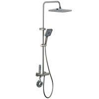 Душевая колонна со смесителем Mixxus Premium MARLIN 009-J GRAPHITE с кнопкой переключения, 4 режима