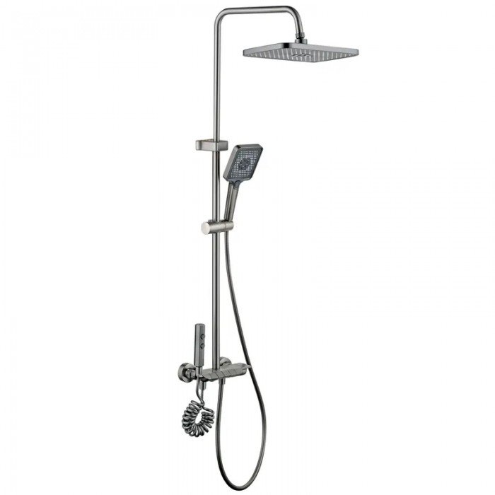 Душова колона зі змішувачем Mixxus Premium MARLIN 009-J GRAPHITE з кнопкою перемикання, 4 режими (MI6831) Душова колона зі змішувачем Mixxus Premium MARLIN 009-J GRAPHITE з кнопкою перемикання, 4 режими (MI6831)