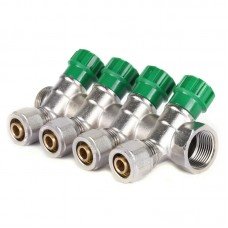 Коллектор вентильный с фитингом Koer KR.1123-4 3/4”x4 ways (KR2831) Коллектор вентильный с фитингом Koer KR.1123-4 3/4”x4 ways (KR2831)