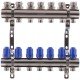Коллекторный блок с термостатическими клапанами Koer KR.1100-07 1”x7 ways (KR2633) Коллекторный блок с термостатическими клапанами Koer KR.1100-07 1”x7 ways (KR2633)