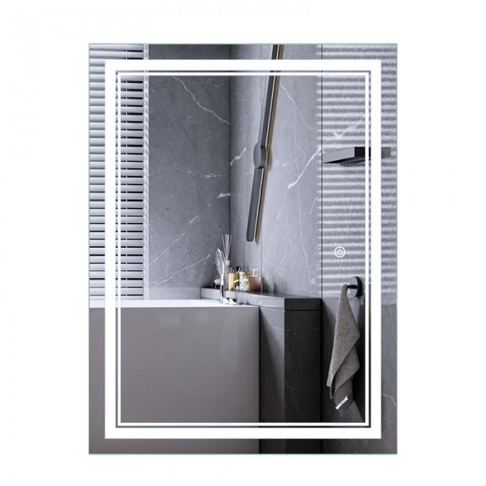 Зеркало Mixxus Premium QUADRO MR20-80x60-Reverse с Led Touch, Anti-fog, димером, регулятором яркост