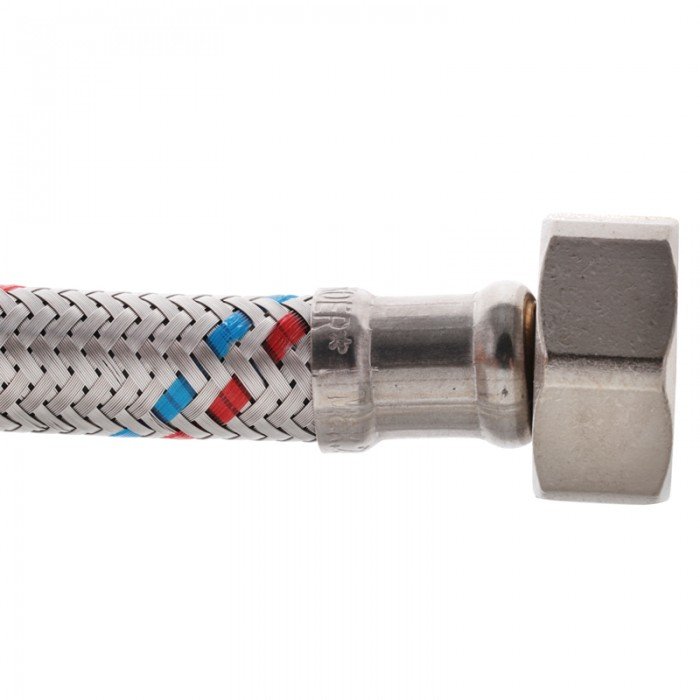 Гибкий шланг для подключения воды гайка 1/2'' - Штуцер 1/2'' (120 см) Zerix (ZX1566)