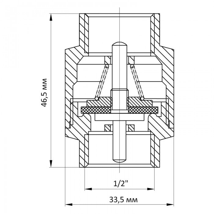 Клапан обратный NEW 1/2" (Koer KR.172) (KR2755)