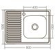 Кухонная мойка накладная ZerixZ8050R-04-160E (Satin) (ZX1615) Кухонная мойка накладная ZerixZ8050R-04-160E (Satin) (ZX1615)