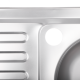 Кухонная мойка накладная ZerixZ8050R-04-160E (Satin) (ZX1615) Кухонная мойка накладная ZerixZ8050R-04-160E (Satin) (ZX1615)