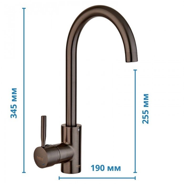 Смеситель для кухни Haiba Hans 011 Graphite (HB4000)