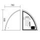 Зеркало Mixxus Premium TOPPER MS02-75x100 с Led Touch, Anti-fog, димером (3-6,5kK) (MP6634)