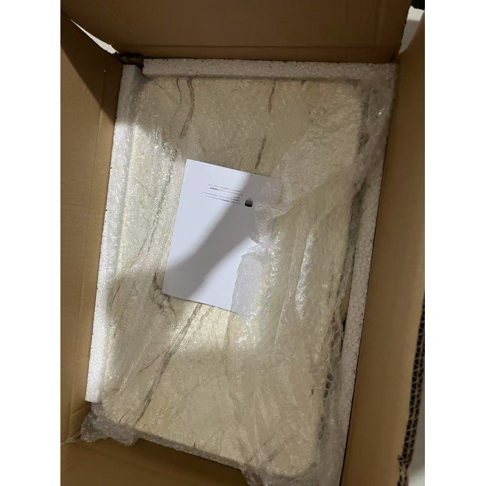 Раковина накладна Mixxus Premium QUADRO-0208 MARBLE 480х315х140mm з переливом (MP6518)