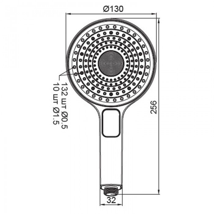 Лійка для душу Koer KP-0403-01 (3 функції) (KR4991) Лійка для душу Koer KP-0403-01 (3 функції) (KR4991)