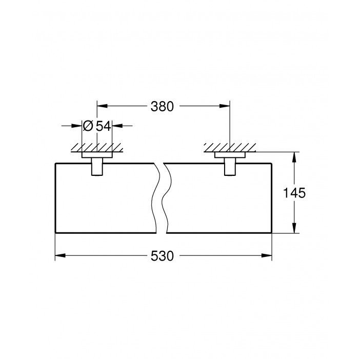Стеклянная полка в ванную Grohe Essentials New (40799001)
