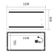 Зеркало Mixxus Premium LINES MR17-120x60-Reverse с Led Touch, Anti-fog, димером, регулятором яркост