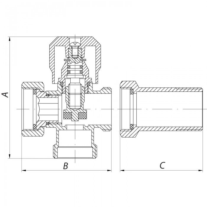 Кран трійник 3/4x3/4x3/4 Koer KR.521 (KR0148) Кран трійник 3/4x3/4x3/4 Koer KR.521 (KR0148)