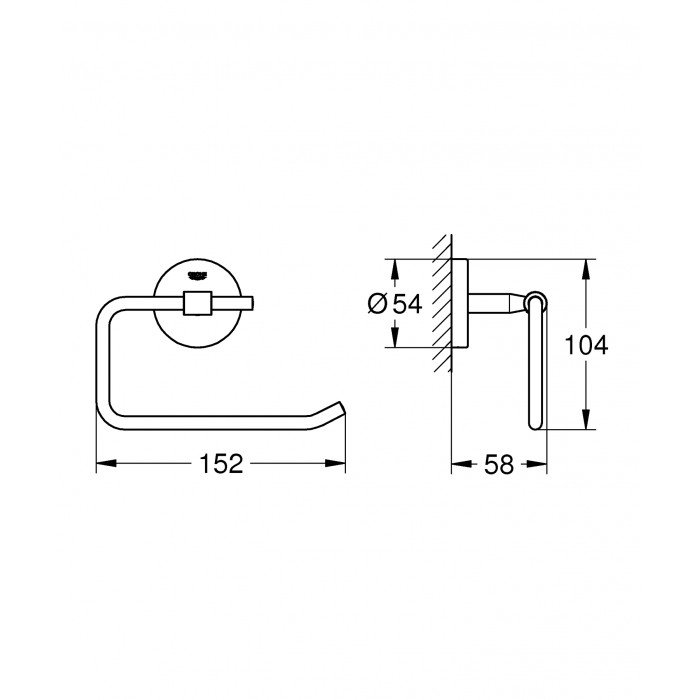 Держатель для туалетной бумаги Grohe Bau Cosmopolitan Neutral (40457001)