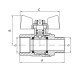 Кран шаровый Koer KG.208 - 3/4" FM ГШБ (газ) (KR4964)