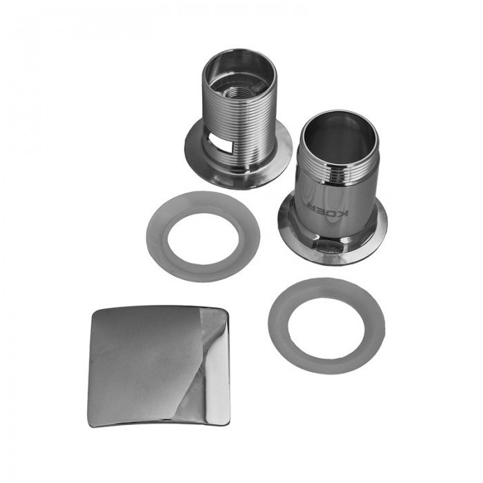 Донный клапан для раковины с переливом Koer PW-04-01 автоматический (Click-Clack) (Цвет хром) 1 1/4