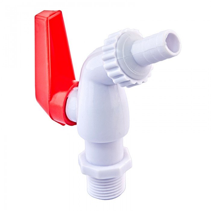Кран пивний PVC (White+red) Plamix PVI-1/2" (PM0631)