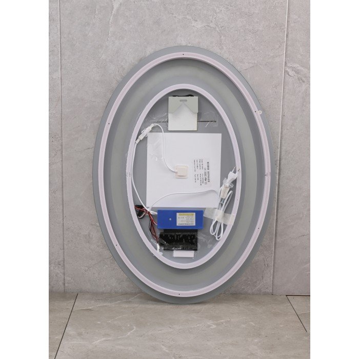 Зеркало Mixxus PLAIN MV02-50x70 с Led Touch, Anti-fog, димером, регулятором яркости, часами (MI6010