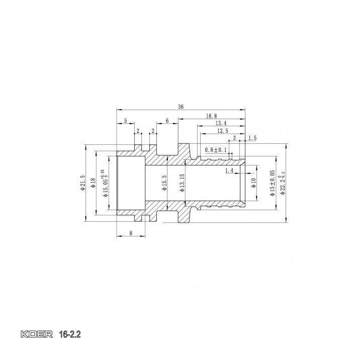 Трубка Г-подібна для приєднання радіатора Koer KA.D16-250 - 16(2.2mm) x 15-250mm (KR4902) Трубка Г-подібна для приєднання радіатора Koer KA.D16-250 - 16(2.2mm) x 15-250mm (KR4902)