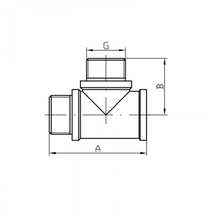 Тройник ВНН Koer KF.T06FMM.WN - 1/2'' (без никеля) (KR3031)