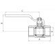Кран шаровый Koer KG.204 - 3/4" FF ГГР (газ) (KR4961)