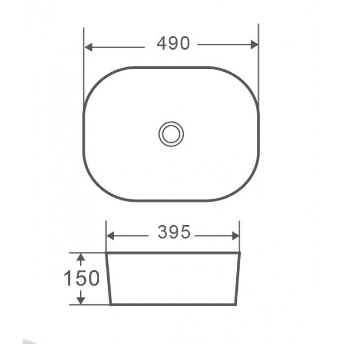 Умывальник накладной керамический Mixxus Premium Diverse-0101 490x395x150mm (MP6484) Умывальник накладной керамический Mixxus Premium Diverse-0101 490x395x150mm (MP6484)