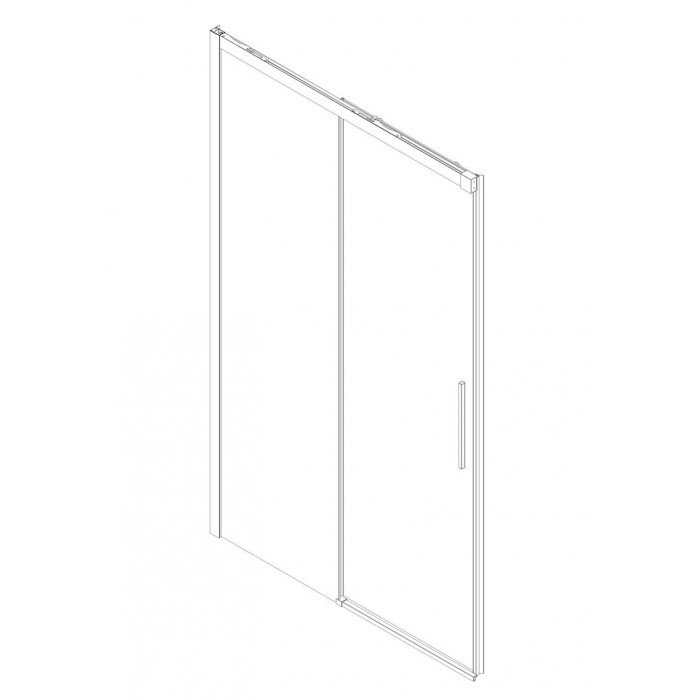 Двері в нішу Koer SR SD05-140x200-TR-01 прозоре скло Easy Clean 6мм, хром (KR5406)