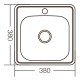 Мийка кухонна Zerix Z3838-06-160E (Satin) (ZM0555) Мийка кухонна Zerix Z3838-06-160E (Satin) (ZM0555)
