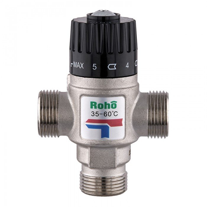 Клапан змішувальний Roho R1207-075 - 3/4" ЗР термостатичний (35-60*C) (RO1021)