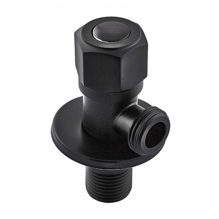 Кран для подключения сантехприборов Mixxus VAL-06-1/2x1/2 Black с нерж.ст.SUS304(черн.) (MI6058)