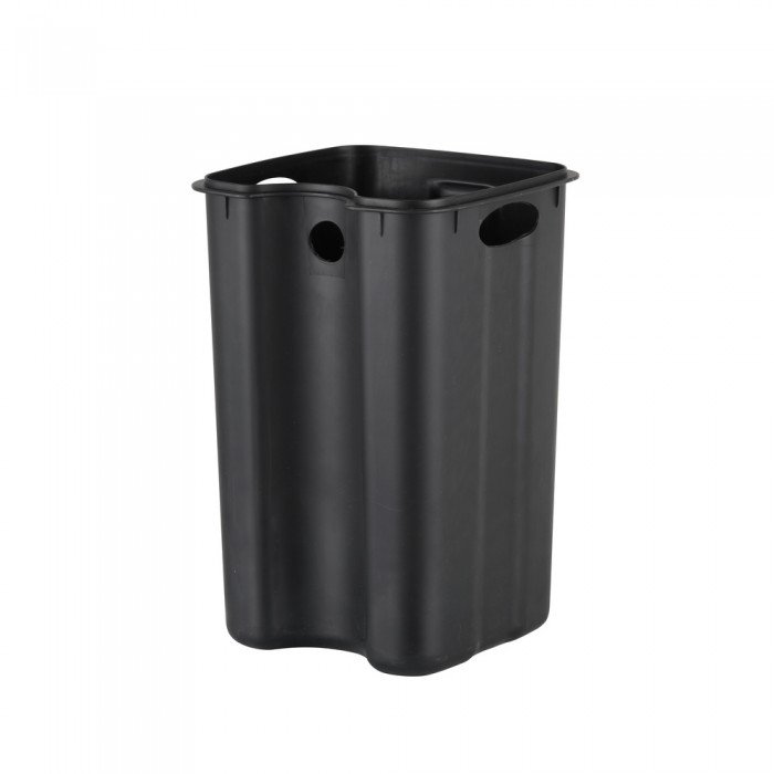 Відро для сміття з плавним закриттям квадратне Zerix Kubix-TC0108 Black 8 л колір чорний (ZX5892)