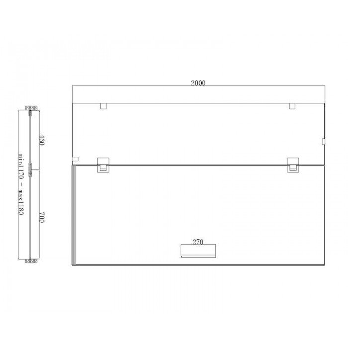 Дверь в нишу Koer SR SD04-120x200-TR-07 прозрачное стекло Easy Clean 10мм, графит (KR5388) Дверь в нишу Koer SR SD04-120x200-TR-07 прозрачное стекло Easy Clean 10мм, графит (KR5388)