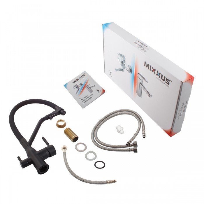 Смеситель для кухни MixxusPremium Gravity 021 BLACK REFL.BLACK (MI6978)