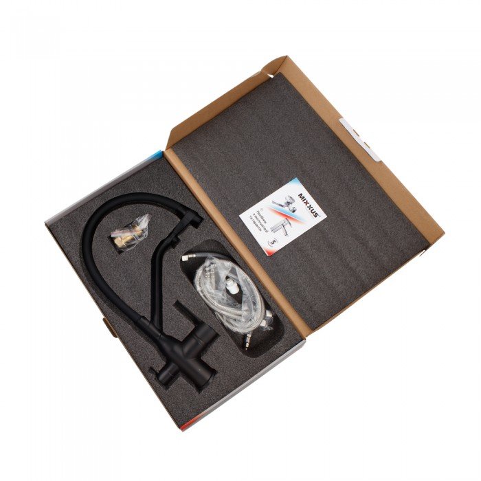 Смеситель для кухни MixxusPremium Gravity 021 BLACK REFL.BLACK (MI6978)