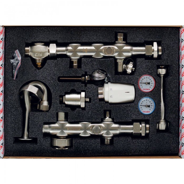 Смесительный узел Koer KR.S1021 (с байпасом) 1" НР SUS304 (KR2955)