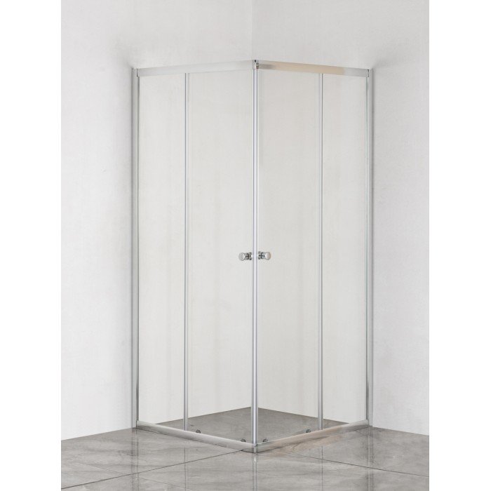 Душова кабіна без піддону Mixxus CUBIC SC01-90x90x185-TR CHROME прозоре скло 4мм (MI6906)