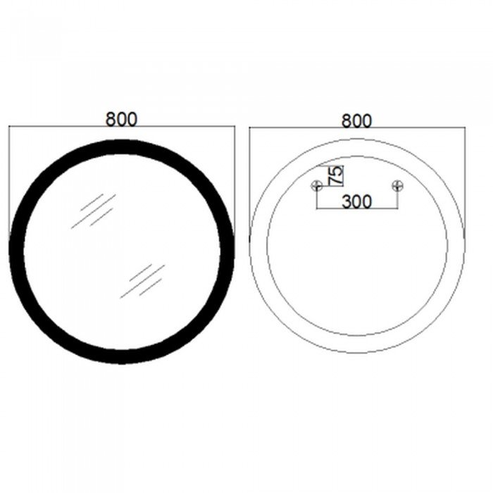 Зеркало Mixxus PLAIN MC10-80 с Led Touch, Anti-fog, димером, регулятором яркости, часами (MI6932)