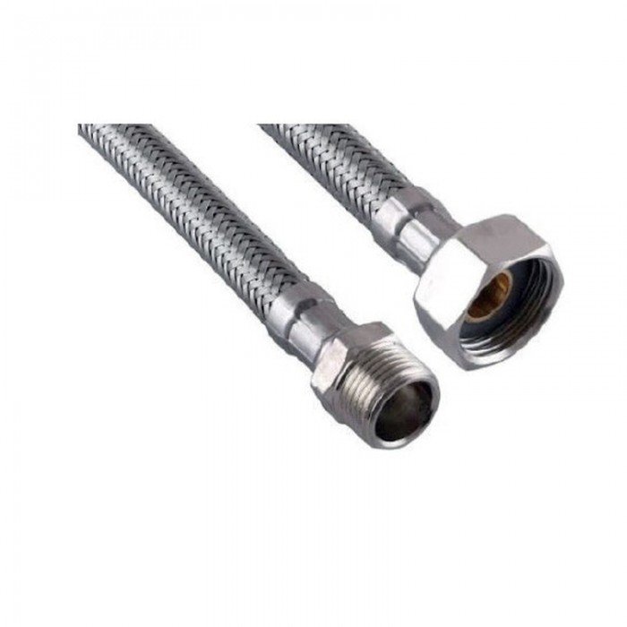 Гибкая подводка Zerix ZHN-02-FM1/2"-030 (нейлоновая оплетка, гайки нерж) (ZX5146)