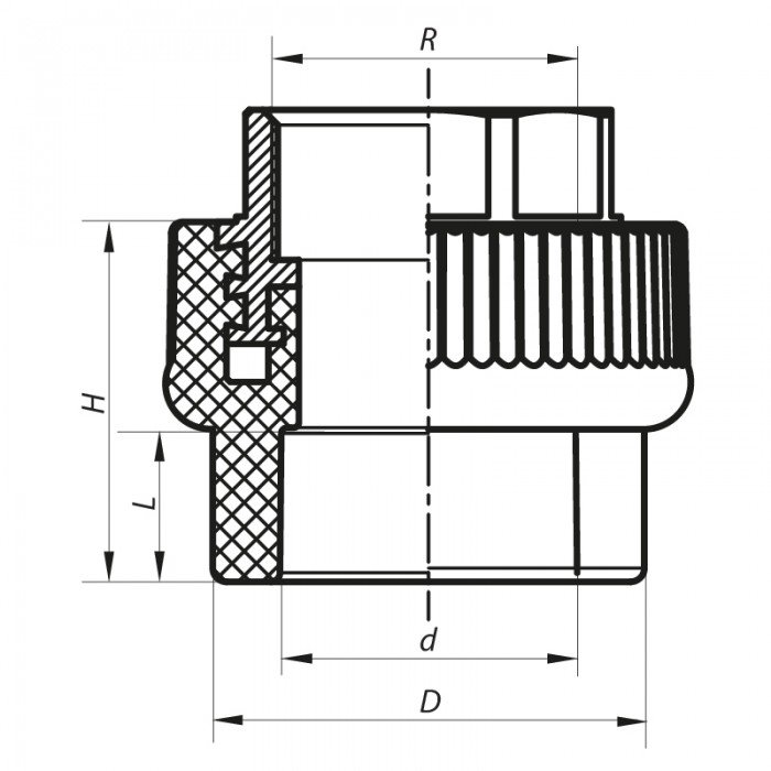 Муфта ВР 40x1.1/4F PPR Koer K0091.PRO (KP0109) Муфта ВР 40x1.1/4F PPR Koer K0091.PRO (KP0109)