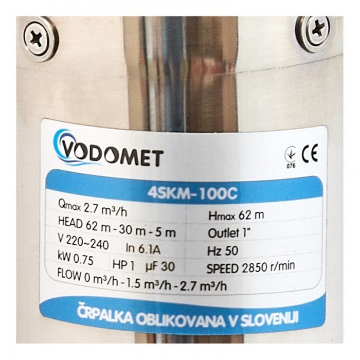 Насос скважинный вихревой Vodomet 4SKM-100C (VO4174) Насос скважинный вихревой Vodomet 4SKM-100C (VO4174)