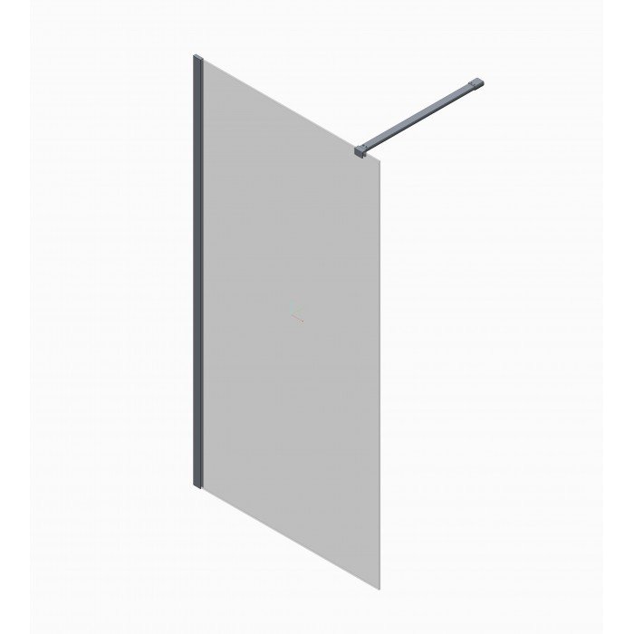 Душевая перегородка Koer SR SP01-120x200-TR-01 Walk-In прозрачное стекло Easy Clean 8мм, хром (KR53