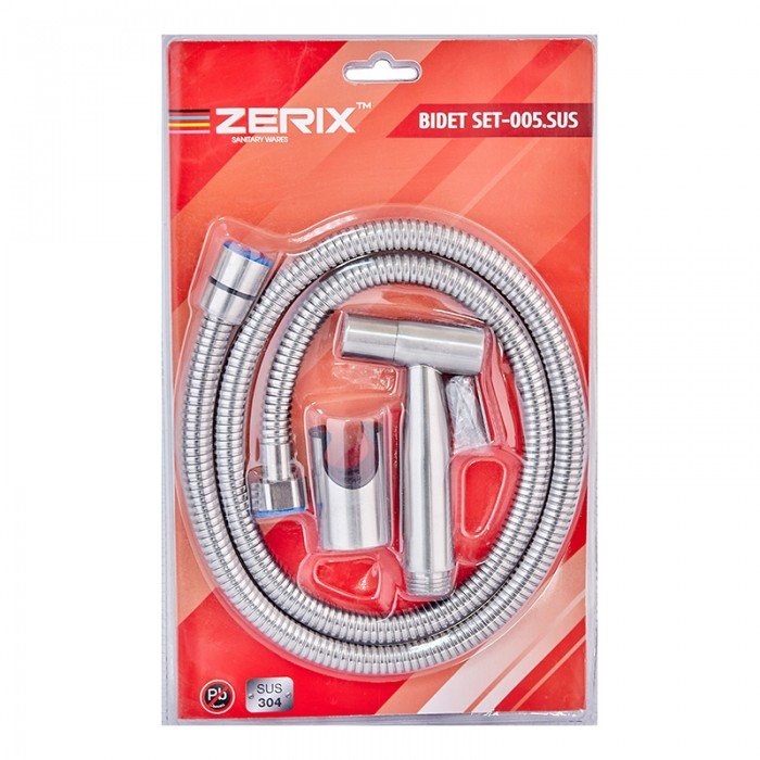 Набір для гігієнічного душу Zerix Bidet SET-005.SUS (нерж. сталь) (ZX5026) Набір для гігієнічного душу Zerix Bidet SET-005.SUS (нерж. сталь) (ZX5026)