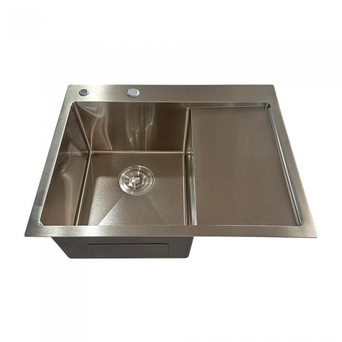 Мойка из нержавеющей стали Mixxus MH6350L Nano-Silver (3.0/0.8) цвет нержавейка (MI7044)