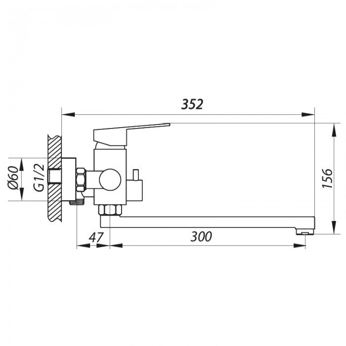 Змішувач для ванни ZERIX LR72203 (LL1198) Змішувач для ванни ZERIX LR72203 (LL1198)