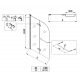 Шторки стеклянные на ванну Koer SR BS05-90x140-TR-01 прозрачное стекло Easy Clean 6мм, хром (KR5372 Шторки стеклянные на ванну Koer SR BS05-90x140-TR-01 прозрачное стекло Easy Clean 6мм, хром (KR5372