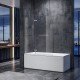 Шторки стеклянные на ванну Koer SR BS05-90x140-TR-01 прозрачное стекло Easy Clean 6мм, хром (KR5372 Шторки стеклянные на ванну Koer SR BS05-90x140-TR-01 прозрачное стекло Easy Clean 6мм, хром (KR5372