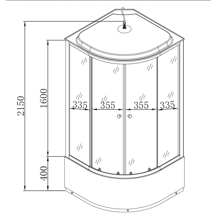 Бокс душевой с гидромассажем Mixxus STRONG SBH01-90x90x215-FB SATIN с высоким поддоном (MI6888) Бокс душевой с гидромассажем Mixxus STRONG SBH01-90x90x215-FB SATIN с высоким поддоном (MI6888)